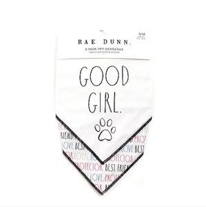 Rae Dunn 2 pack good girl dog pet bandana